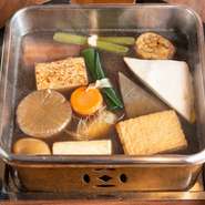 約6～8品のおまかせおでん盛りです。