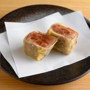 天ぷら　牛肉
