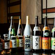 『中々』や『三岳』、『二階堂』など、焼酎好きも納得のラインナップ。肉のほのかな脂の甘みや風味を邪魔せず、そのおいしさを一層引き立ててくれます。ハイボールやウイスキーなども充実。