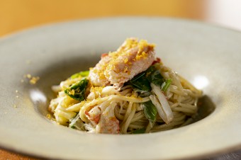 毛蟹のタリオリーニ(ある日のメニューより)