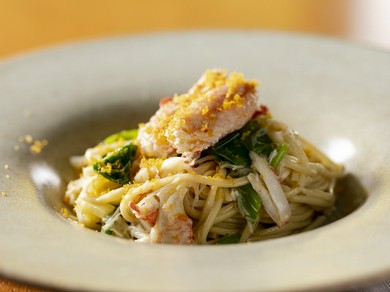 毛蟹のタリオリーニ(ある日のメニューより)