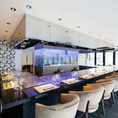 臨場感あふれる鉄板カウンター