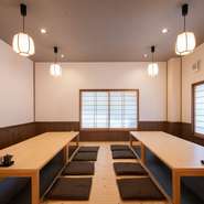 各種ご宴会でも、承ります。二階（個室・掘りごたつ）