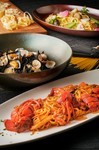 海老とベーコンのトマトソースパスタ