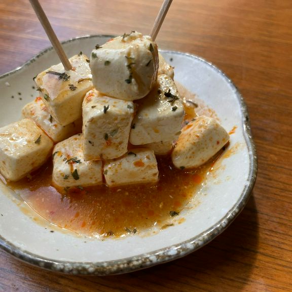 クリームチーズの麻辣漬け