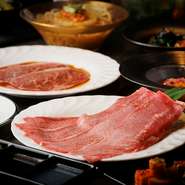 信頼できる業者から、その日一番おいしい素材を吟味して仕入れたこだわりの焼肉だから、デート利用にも最適。ワンランク上の味わいに、彼も彼女も大満足間違いなし。記念日のデートにもおすすめです。