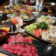 魁では、各種ご宴会にオススメのご宴会コースをご用意しております。
豪華お料理で楽しい・美味しい時間をお過ごしください。

