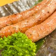 赤貝の握り(5貫):1260円
ベーコンとエリンギの串焼き(2本)：400円