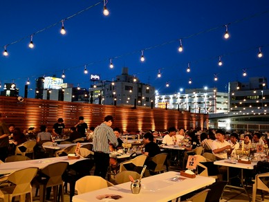 各線梅田駅より5分！夜空の下で屋上BBQ♪