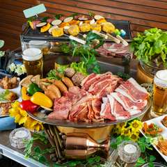 飲み放題＆バイキング付！肉肉BBQ上々プラン
