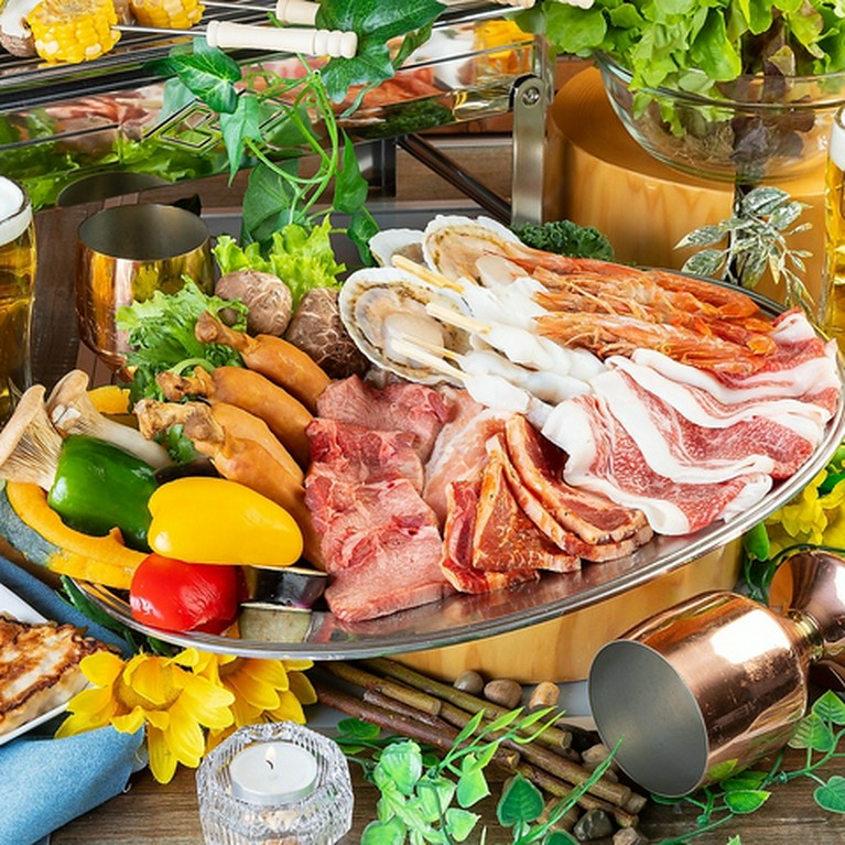 開放感たっぷりの屋上BBQ