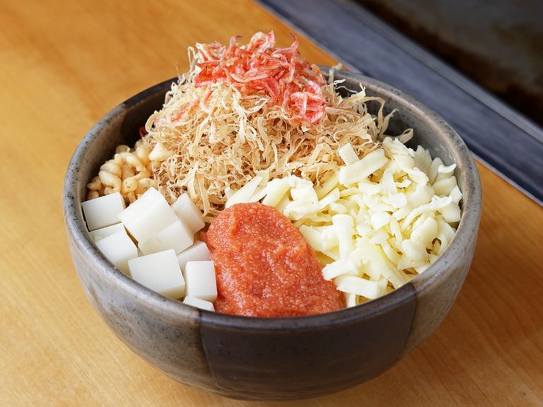 絶品の王道メニュー『明太もちチーズもんじゃ』