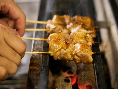 朝〆赤地鶏のやきとり5種盛りが半額！さらにドリンク1杯が無料！
