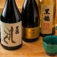 大将自らが吟味した、鮨と和食料理に合う日本酒をセレクト