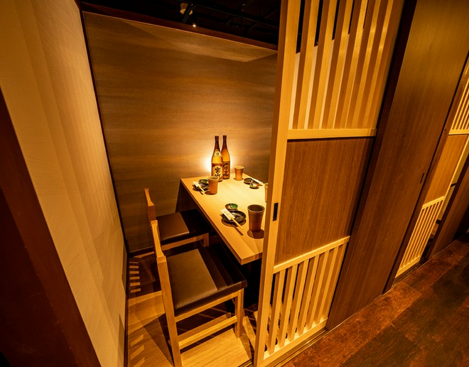 少人数で予約できる個室がある