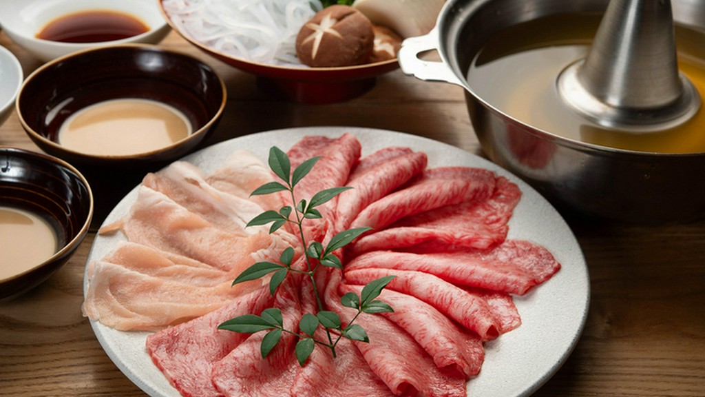 黄金のだしに肉をくぐらせ、熱々をほおばる贅沢