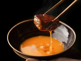 京都丹波産のブランド卵が肉の旨みを引き立てる