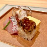 水蛸酢の物
間八
鰻押し寿司
玉