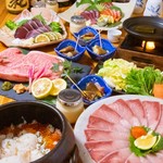 2時間飲み放題付きの冬季限定!!ぶりしゃぶを含む豪華ご宴会コースです。(忘新年会にもオススメです)