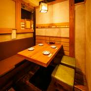 少人数から大人数のご利用可能なプライベート空間でアットホームなご宴会をお愉しみ下さい！