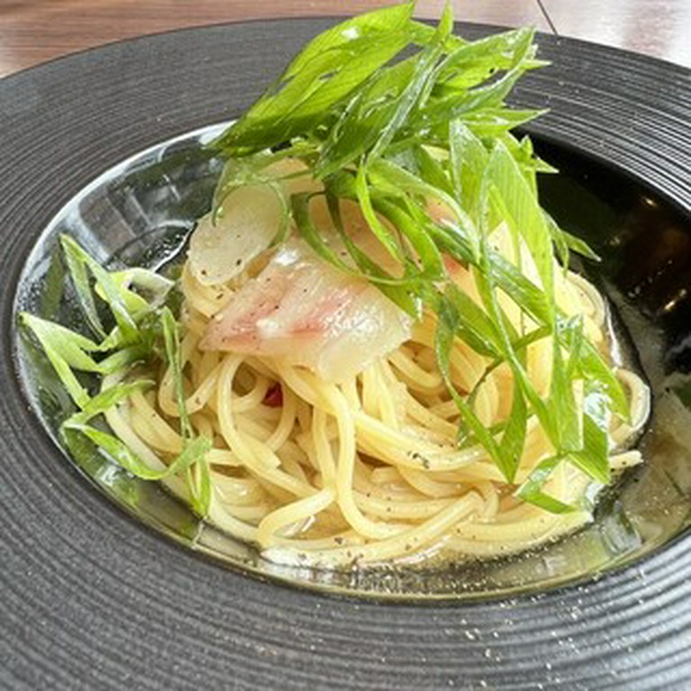 白身魚のさっぱりオイルパスタ