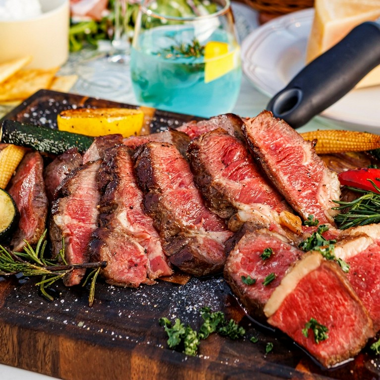 【牛サーロインの香草ステーキ】本格BBQをお手軽に♪