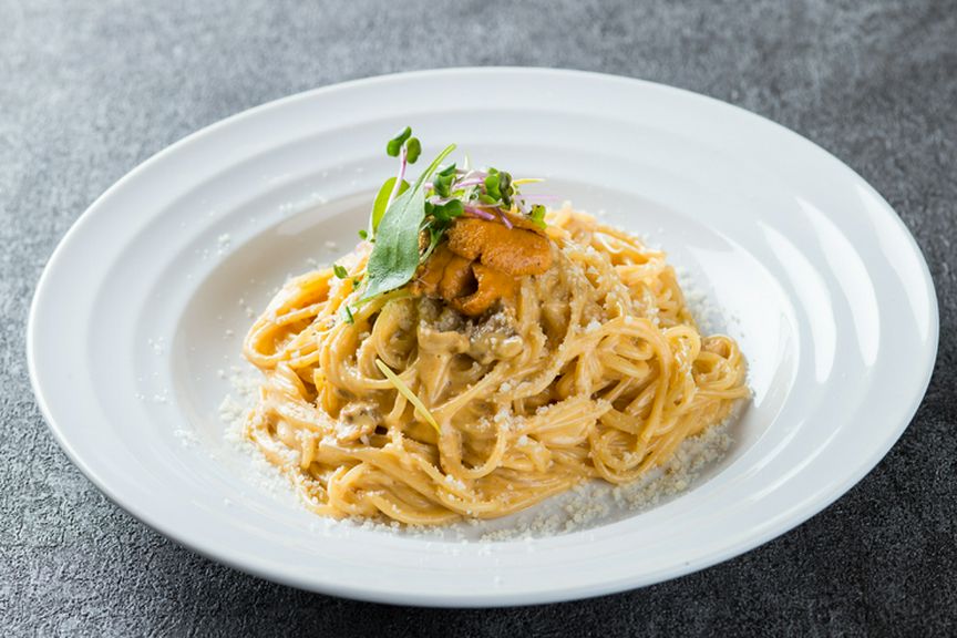 生うにのクリームパスタ