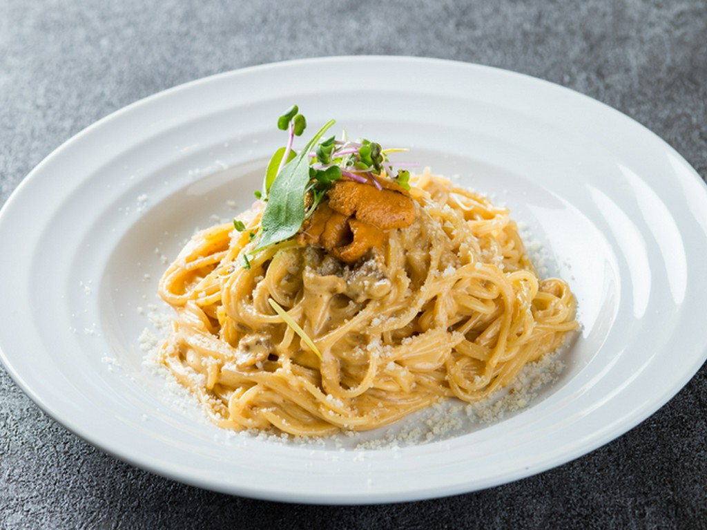 生うにのクリームパスタ