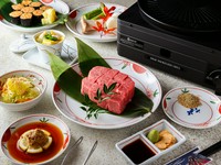 『神戸牛のフィレ』を卓上でお好みの焼き加減で味わえる、当店特製のステーキです。