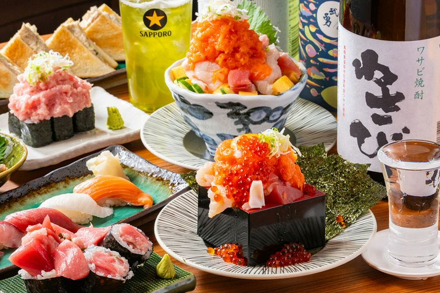 ＜飲み会に＞気軽に立ち寄れる寿司酒場