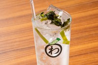 わさび焼酎と葉わさびのピリッとくる味わい！ぜひお試しください！