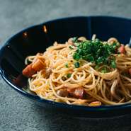 ベーコンときのこの和風パスタ