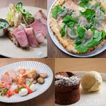お昼からコースで楽しんでいただけます！
ピッツァ・パスタはお1人様1品をチョイスするシステムです。