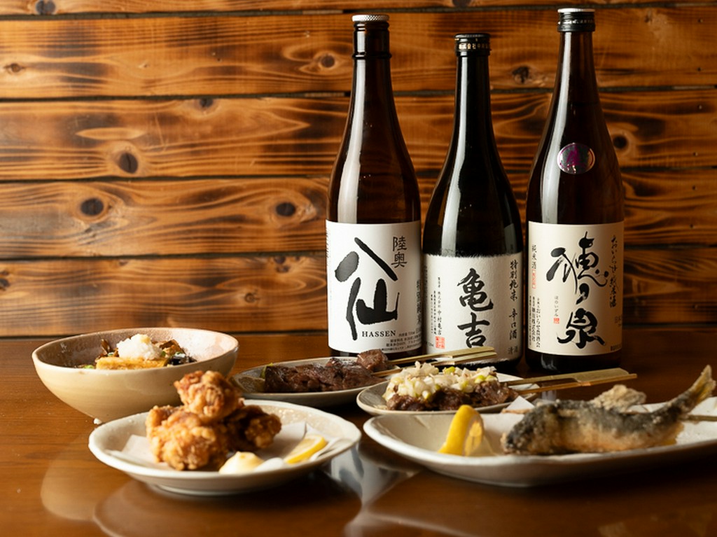 串もの・一品料理のお供に。限定日本酒も必見