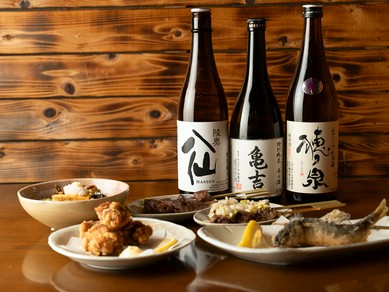 串もの・一品料理のお供に。限定日本酒も必見