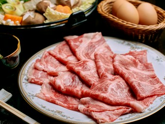 国産和牛肩ロースの『牛鍋』