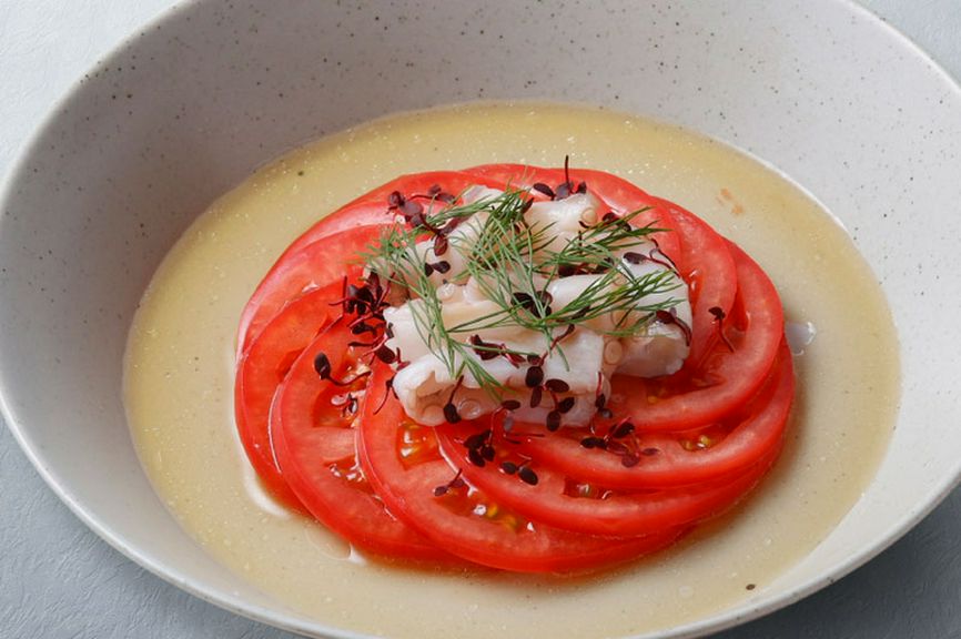 タコとトマト〜だしレモンソース〜