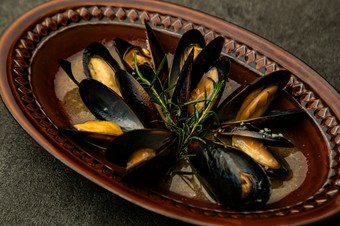 ムール貝のシェリー酒蒸し