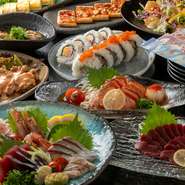 タケノミチでご宴会はどうですか？
お料理9品と2時間飲み放題付きのご宴会コースです。
個室多数完備。年始の各種ご宴会でご利用下さい。
※料金により内容がグレードUPします♪(6000円が人気です)