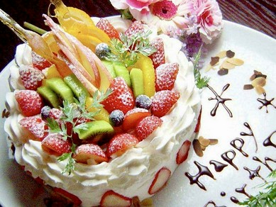 【誕生日や記念日に】キラキラ花火付き誕生日プレート贈呈