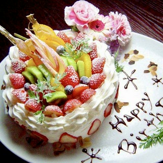 【誕生日や記念日に】キラキラ花火付き誕生日プレート贈呈