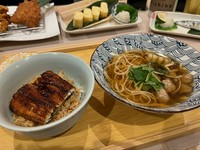 国産鰻と半田めん。人気メニューを両方お楽しみください。