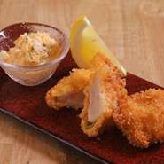 北海道直送の野付帆立の半生フライ
自家製タルタル
絶品です