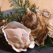 時期に合わせて北海道仙鳳趾、岡山県日生、兵庫県相生の牡蠣を仕入れております。生産者直送で商品を仕入れている為、鮮度は抜群！是非一度お試しください。