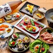 【ランチ&ディナー当日ご予約承ります】宴会/飲み会/接待/女子会/デート/誕生日など様々なシーンでご利用◎季節を感じる手作り小鉢おばんざいなど含む全11品3時間生ビール含む飲み放題付きコースとなっております。