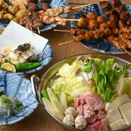 焼鳥から一品料理まで、女子会にぴったりの地鶏＆地魚料理が豊富にラインナップ。脂肪が少なく程良い歯ごたえのはちきん地鶏や新鮮な地魚を使用したヘルシー料理が魅力です。