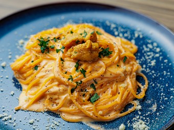 贅沢な味わいにうなる『スパゲッティ 雲丹のクリームソース』