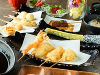 『天使の海老』や『オリーブ豚』など、旬なこだわり食材の定番コースです。接待などのビジネスシーンや、各種ご宴会でのご利用に。