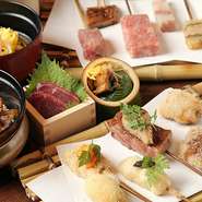 特製のデザートプレートが華やかに彩る特別コースです！記念日、お祝いなど特別な日にオススメ！全国各地の厳選した食材を贅沢にお楽しみいただけます。