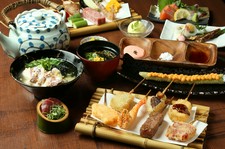 《10,725円→10,000円》日本全国の旬の食材の串揚げを中心に、熊本産「馬刺し」も盛り込んだお勧めコース